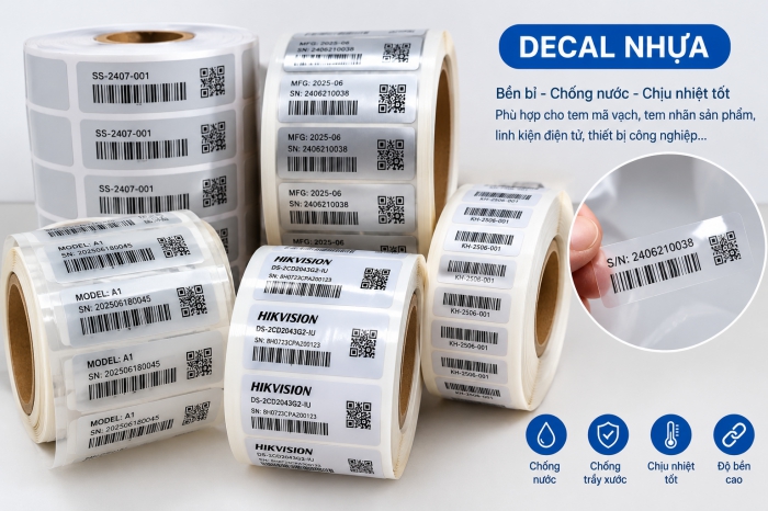 Đôi nét về in nhãn decal nhựa – tem PVC tại Bình Dương
